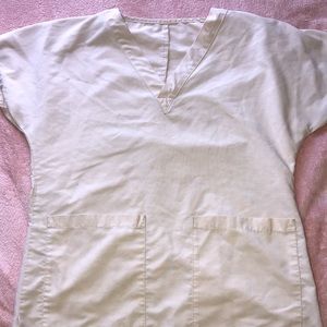Khaki Unisex Scrub Top